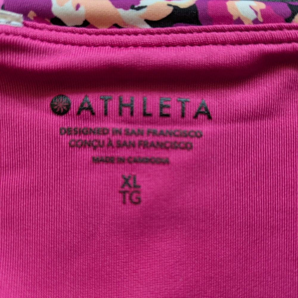 Athleta Women's Bikini Set ELYSIAN FLORAL PINK Top And Bottom Size XL EUC - Picture 6 of 12